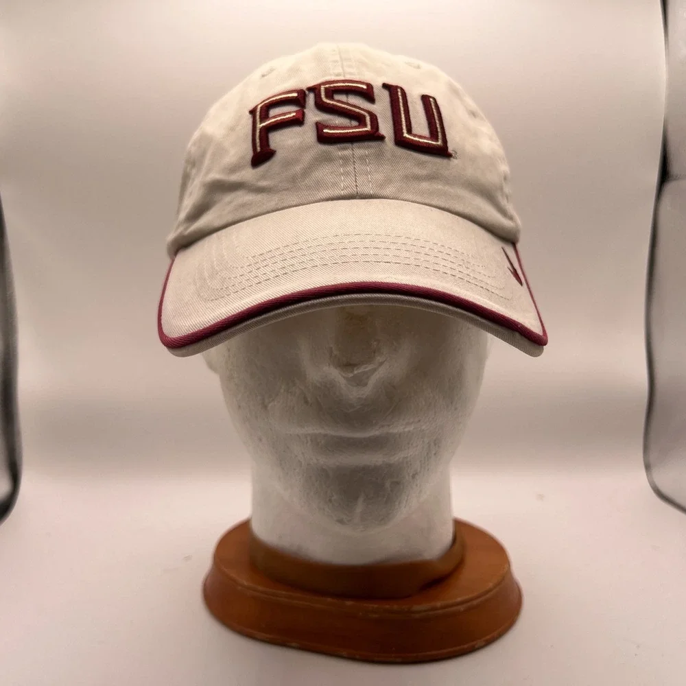 Nike Team FSU Florida State Seminoles Hat Tan Maroon Adjustable Cap 411942